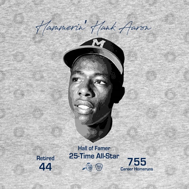 Hammerin' Hank Aaron • The Milwaukee Hammer by The MKE Rhine Maiden